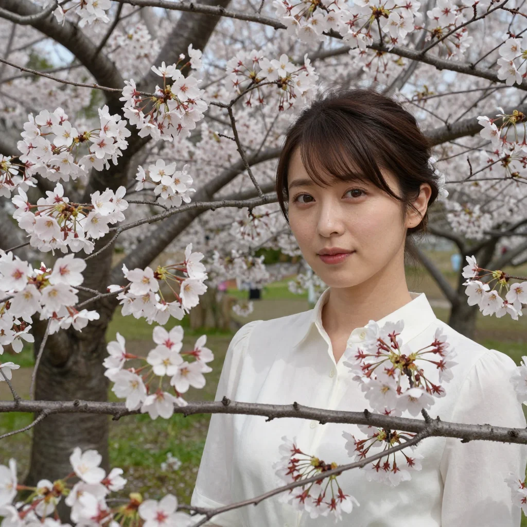 【実験】桜×クローズアップ〜バストアップ|8条件・24枚で検証