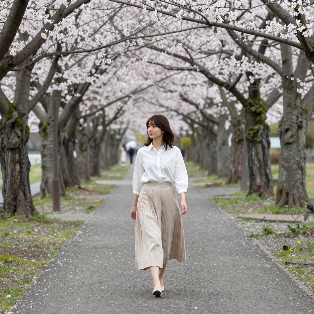 【実験】桜×全身〜ワイドショット|8条件・24枚で検証