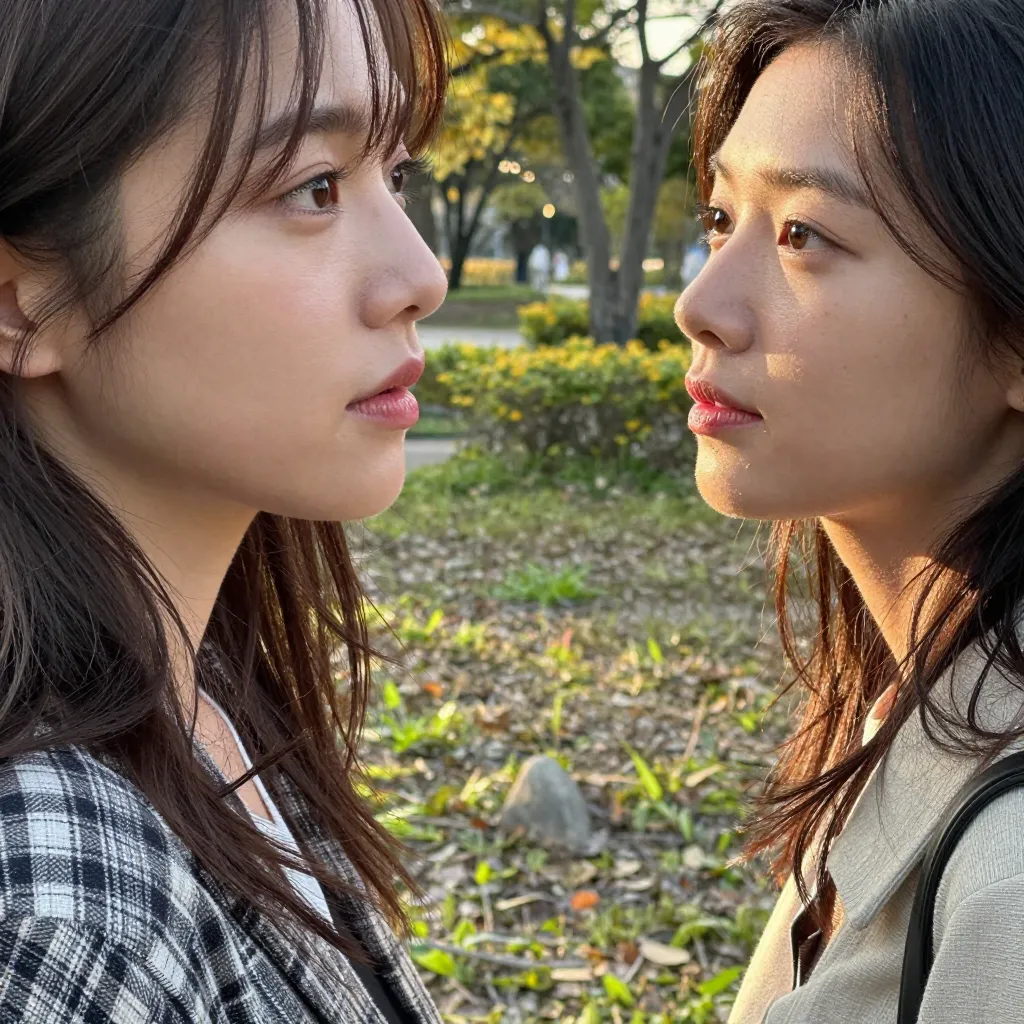 looking away