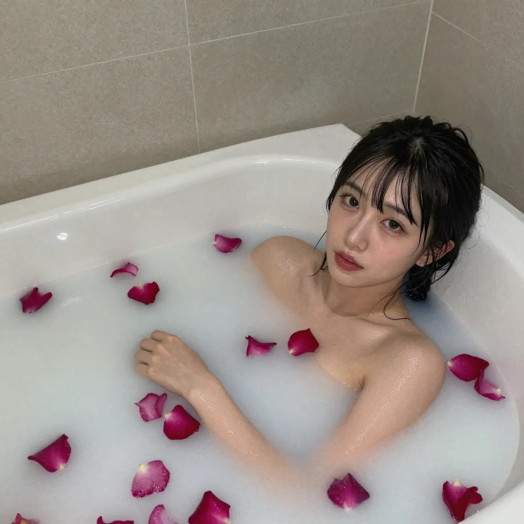 【実験】牛乳風呂プロンプト検証｜バラ・いちご・抹茶・ココナッツなど6バリエーション比較