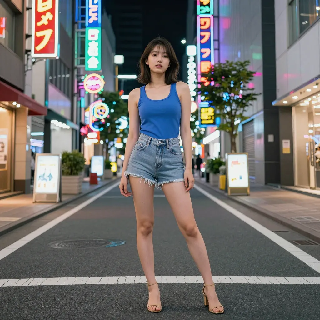 【実験】夜景の光源別検証 ── ネオン・街灯・月明かりで肌の色味はどう変わる?