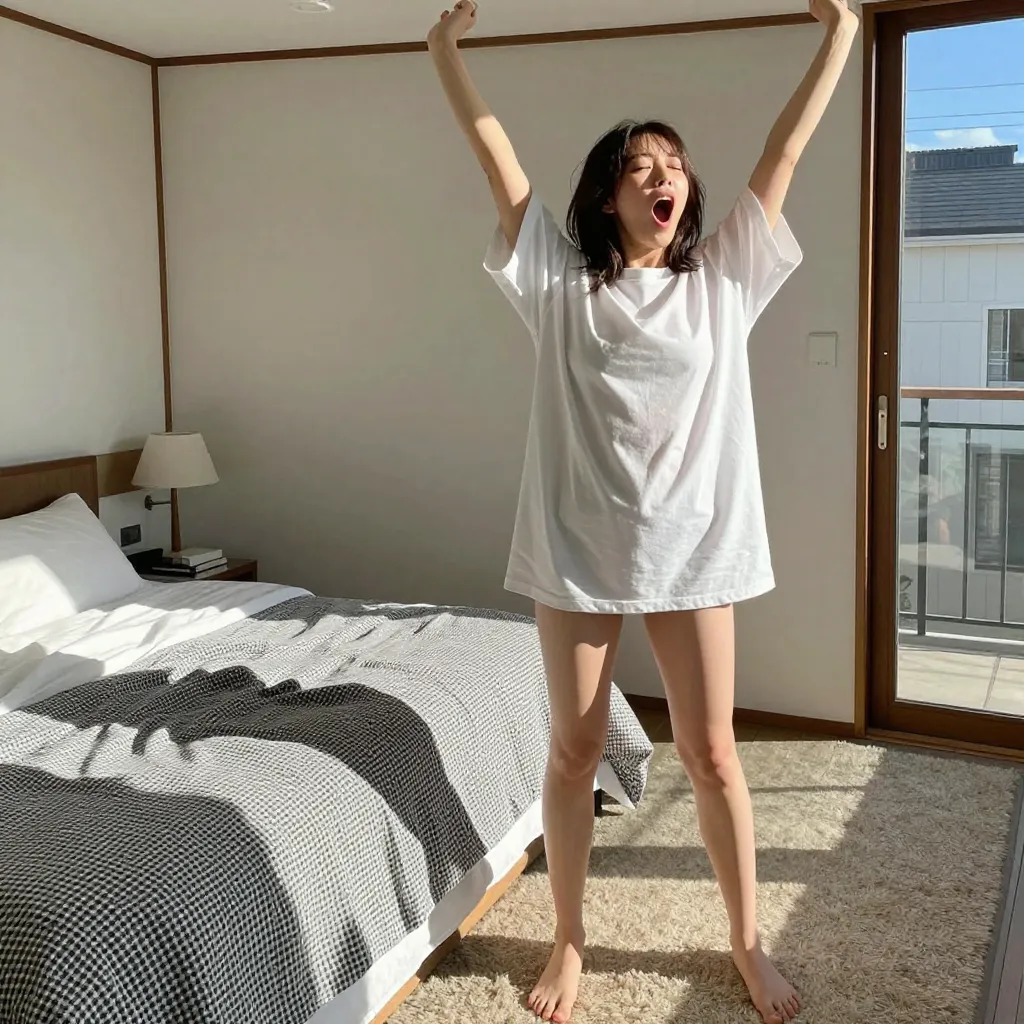 【実験】ストレッチ・伸びポーズ検証｜arms above head・morning yawn stretch・yoga warrior poseで伸びの表現を比較