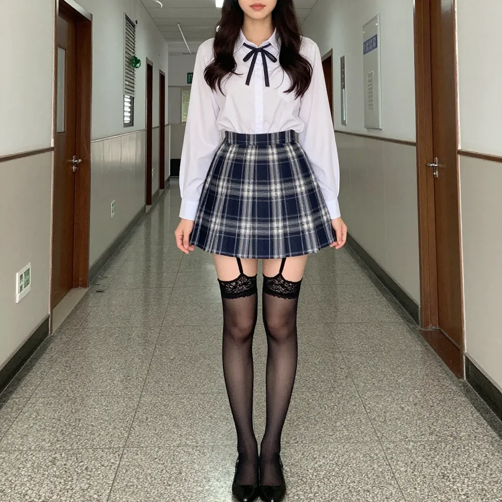 【実験】絶対領域の再現検証|zettai ryouiki・thigh-high socks・レースストッキングで太もも露出を制御