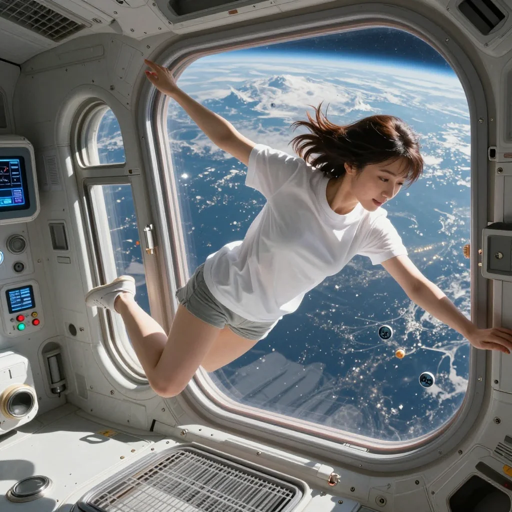 【実験】宇宙船内の無重力を出すプロンプト|8条件・24枚で検証